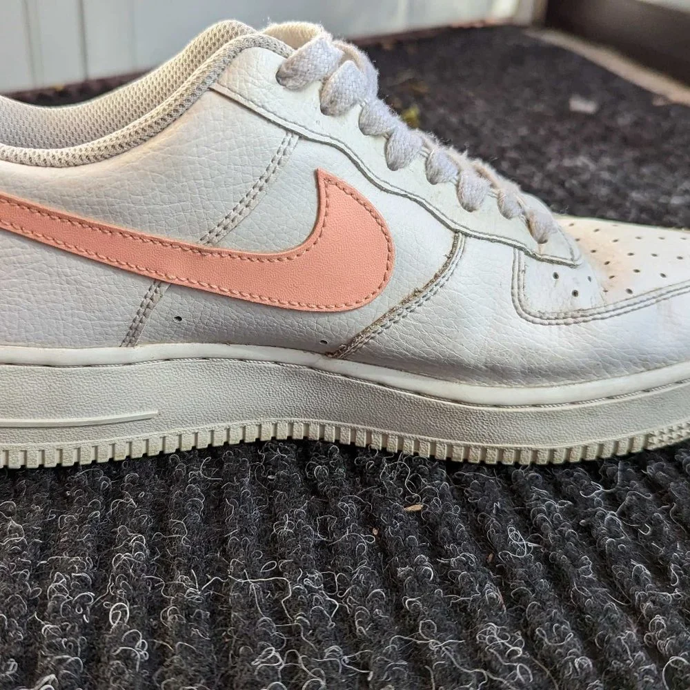 💖HP💖 Nike Air Force 1 Low Leather Trainers AH0287-102 Oracle Pink - Picture 8 of 12